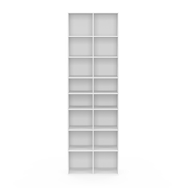 ID MARKET - Etagère à chaussures 16 compartiments blanc - large