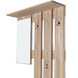 ID MARKET - Vestiaire d'entrée avec miroir PAULIN design hêtre portes blanches - vignette
