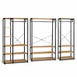 ID MARKET - Dressing modulable XXL grande capacité L. 250 cm DETROIT design industriel - vignette