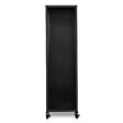 ID MARKET - Range bûches vertical plein acier noir H. 119 CM pour cheminée avec roulettes - vignette
