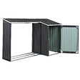 BELIANI - Abri de jardin AOSTA 270 cm 105 cm Noir - vignette