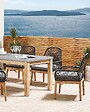 BELIANI - Lot de 2 chaises de jardin avec coussins OLBIA Matière synthétique Noir - vignette