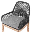 BELIANI - Lot de 2 chaises de jardin avec coussins OLBIA Matière synthétique Noir - vignette