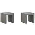 BELIANI - Lot de 2 chaises de jardin TARANTO Béton Gris - vignette