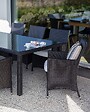 BELIANI - Lot de 2 chaises de jardin avec coussins ITALY Marron foncé - vignette