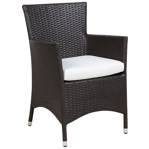 BELIANI - Lot de 2 chaises de jardin avec coussins ITALY Marron foncé - large