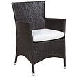 BELIANI - Lot de 2 chaises de jardin avec coussins ITALY Marron foncé - vignette