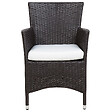 BELIANI - Lot de 2 chaises de jardin avec coussins ITALY Marron foncé - vignette