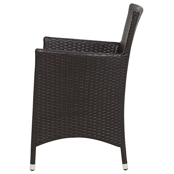 BELIANI - Lot de 2 chaises de jardin avec coussins ITALY Marron foncé - large
