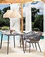 BELIANI - Lot de 2 chaises de jardin avec coussins MILETO Métal Gris - vignette