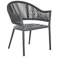 BELIANI - Lot de 2 chaises de jardin avec coussins MILETO Métal Gris - vignette