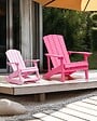 BELIANI - Chaise de jardin ADIRONDACK Rose - vignette