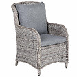 BELIANI - Lot de 2 chaises de jardin avec coussins CASCAIS Gris - vignette