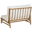 BELIANI - Lot de 2 chaises de jardin avec coussins TODI Bambou Blanc cassé - vignette