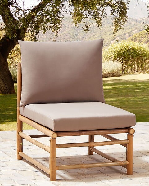 BELIANI - Section de jardin 1 place CERRETO Bambou Taupe - large
