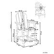 BELIANI - Chaise de bar de jardin ADIRONDACK Matière synthétique Gris foncé - vignette