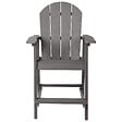 BELIANI - Chaise de bar de jardin ADIRONDACK Matière synthétique Gris foncé - vignette