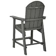 BELIANI - Chaise de bar de jardin ADIRONDACK Matière synthétique Gris foncé - vignette