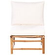 BELIANI - Section de jardin 1 place CERRETO Bambou Blanc cassé - vignette