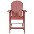 BELIANI - Chaise de bar de jardin ADIRONDACK Matière synthétique Rouge - vignette