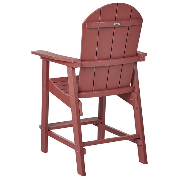 BELIANI - Chaise de bar de jardin ADIRONDACK Matière synthétique Rouge - large