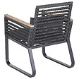 BELIANI - Lot de 2 chaises de jardin avec coussins CANETTO Métal Noir - vignette