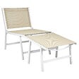 BELIANI - Chaise de jardin MARCEDDI Métal Blanc/beige - vignette