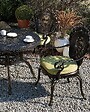 BELIANI - Lot de 2 chaises de jardin avec coussins SAPRI Métal Marron foncé - vignette