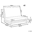 BELIANI - Lot de 2 chaises de jardin avec coussins TODI Bambou Taupe - vignette