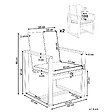 BELIANI - Lot de 2 chaises de jardin avec coussins AZZANELLO Acacia Blanc cassé - vignette
