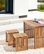 BELIANI - Lot de 2 tabourets de jardin BELLANO Acacia Marron - vignette