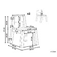 BELIANI - Lot de 2 chaises de jardin LIVORNO Acacia Marron - vignette
