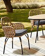 BELIANI - Lot de 2 chaises de jardin avec coussins PRATELLO Naturel - vignette