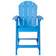BELIANI - Chaise de bar de jardin ADIRONDACK Matière synthétique Bleu - vignette