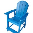 BELIANI - Chaise de bar de jardin ADIRONDACK Matière synthétique Bleu - vignette