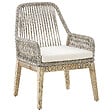 BELIANI - Lot de 2 chaises de jardin avec coussins OLBIA Blanc cassé - vignette