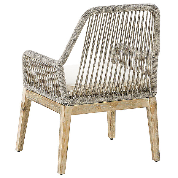BELIANI - Lot de 2 chaises de jardin avec coussins OLBIA Blanc cassé - large