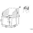BELIANI - Lot de 2 chaises de jardin avec coussins LIPARI Métal Gris - vignette
