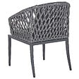 BELIANI - Lot de 2 chaises de jardin avec coussins LIPARI Métal Gris - vignette