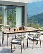 BELIANI - Lot de 6 chaises de jardin avec coussins FLAVIA Métal Blanc - vignette