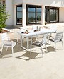 BELIANI - Lot de 6 chaises de jardin avec coussins TAVIANO Métal Gris - vignette