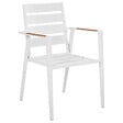 BELIANI - Lot de 6 chaises de jardin avec coussins TAVIANO Métal Gris - vignette