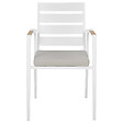 BELIANI - Lot de 6 chaises de jardin avec coussins TAVIANO Métal Gris - vignette