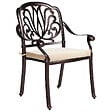 BELIANI - Lot de 4 chaises de jardin avec coussins ANCONA Métal Marron foncé - vignette