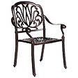 BELIANI - Lot de 4 chaises de jardin avec coussins ANCONA Métal Marron foncé - vignette