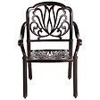 BELIANI - Lot de 4 chaises de jardin avec coussins ANCONA Métal Marron foncé - vignette
