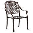BELIANI - Lot de 4 chaises de jardin avec coussins MANFRIA Métal Marron foncé - vignette
