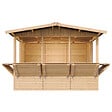 TIMBELA - TIMBELA M150B - Maison de jardin en bois - Grand stand de vendeur avec comptoir - H232 x L336x l263 cm/6 m² - vignette
