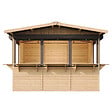 TIMBELA - TIMBELA M150BZ Maison de jardin en bois, Étal de marché en bois 263 x 336 cm / 6 m² - vignette