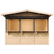 TIMBELA - TIMBELA M150AZ Maison de jardin en bois, Étal de marché en bois 263 x 336 cm / 6 m² - vignette